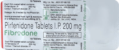 Fibrodone 200mg Strip Of 10 Tablets