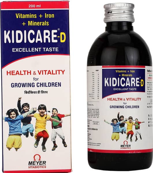 Kidicare D Orange Flavour Bottle Of 200ml Syrup