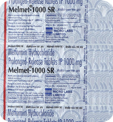 Melmet Sr 1gm Strip Of 15 Tablets
