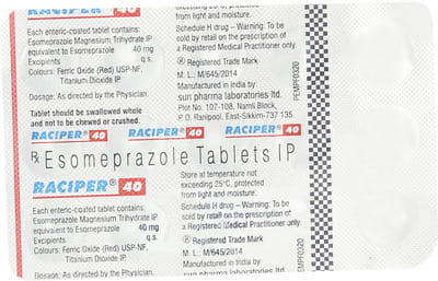 Raciper 40mg Strip Of 15 Tablets