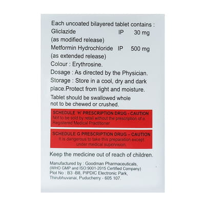 Diabend Mex 30mg Strip Of 10 Tablets