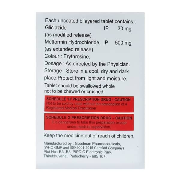 Diabend Mex 30mg Strip Of 10 Tablets