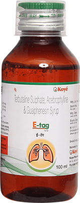 E Tag Bottle Of 100ml Syrup