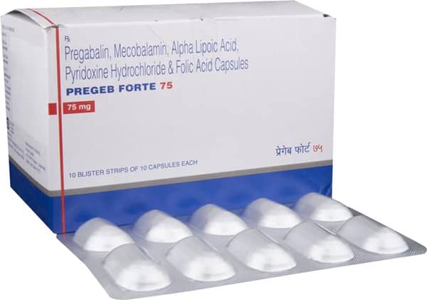 Pregeb Forte 75mg Strip Of 10 Capsules