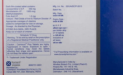 Carnisure Plus Strip Of 10 Tablets