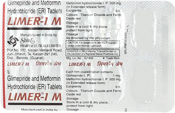 Limer M 1mg Strip Of 10 Tablets