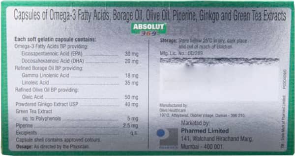 Absolut 3 6 9 Strip Of 10 Capsules