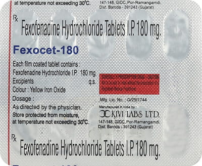 Fexocet 180mg Strip Of 10 Tablets