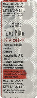 Kivicet 10mg Strip Of 10 Tablets