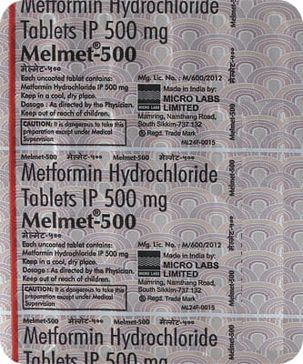 Melmet 500mg Strip Of 20 Tablets