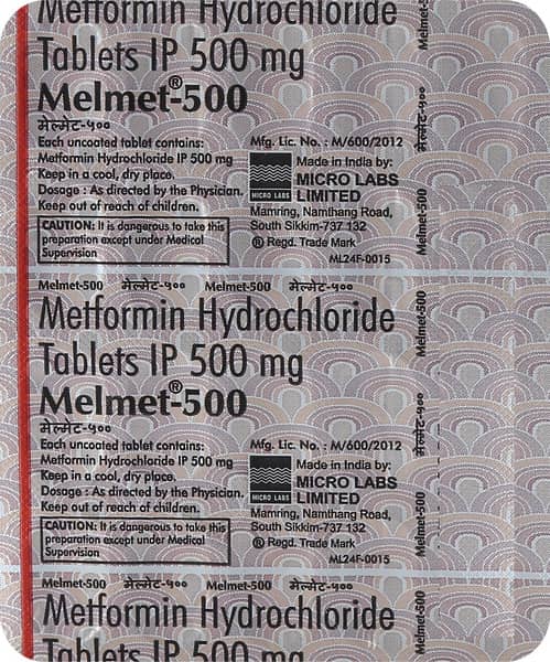 Melmet 500mg Strip Of 20 Tablets