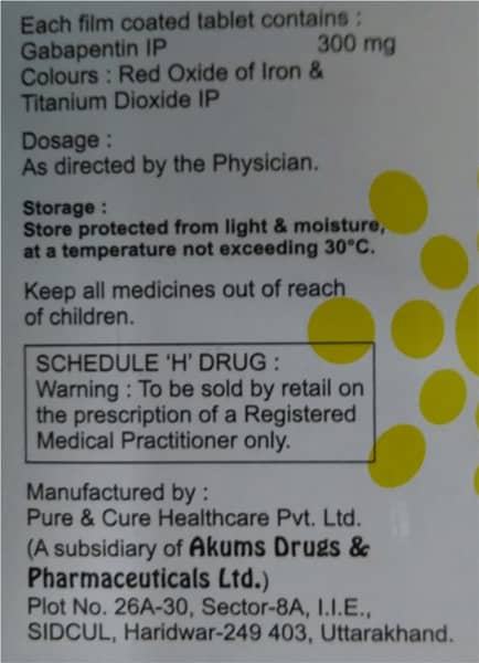 Arigaba 300mg Strip Of 10 Tablets