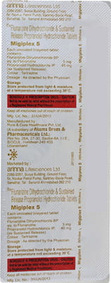 Migiplex 5mg Strip Of 10 Tablets