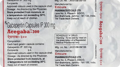 Acegaba 300mg Strip Of 10 Capsules