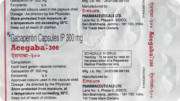 Acegaba 300mg Strip Of 10 Capsules