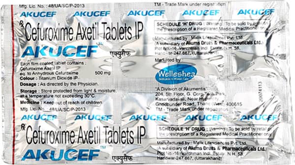 Akucef 500Mg Tablet