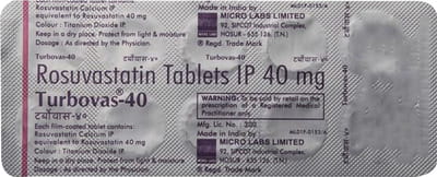 Turbovas 40mg Strip Of 10 Tablets
