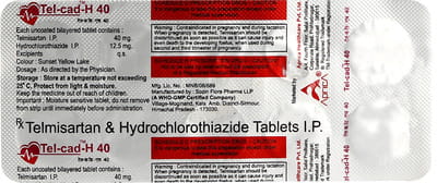 Tel Cad H 40mg Strip Of 10 Tablets