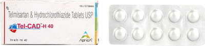 Tel Cad H 40mg Strip Of 10 Tablets