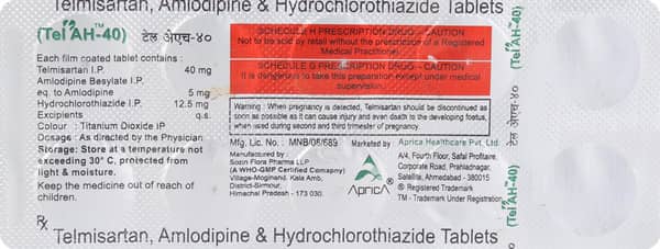 Tel Ah 40Mg Strip Of 10 Tablets