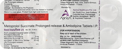 Best Beta Am 25mg Strip Of 10 Tablets