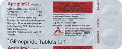 Apriglim 1mg Tablet