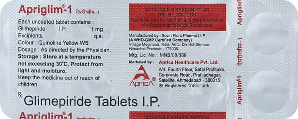 Apriglim 1Mg Tablet