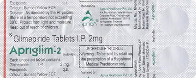 Apriglim 2mg Strip Of 10 Tablets