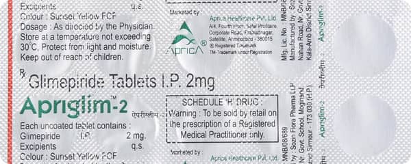 Apriglim 2Mg Strip Of 10 Tablets