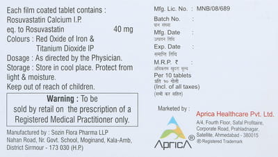 Rosurica 40mg Strip Of 10 Tablets