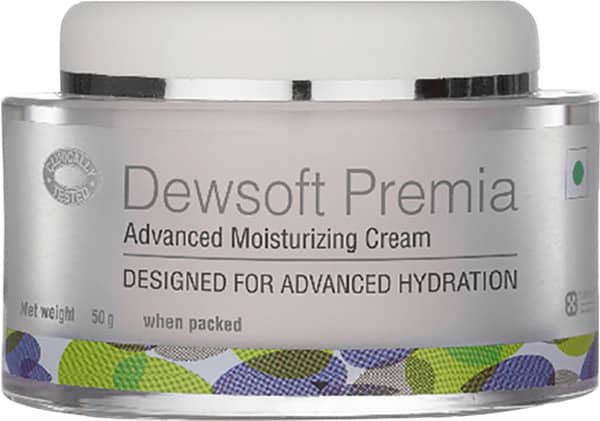 Dewsoft Premia Advanced Moisturizing Cream Squat Jar Of 50gm