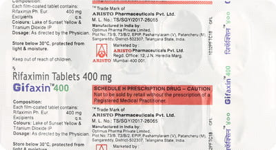 Gifaxin 400mg Strip Of 10 Tablets