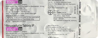 Rovio 20mg Strip Of 10 Tablets