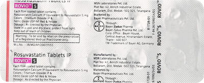 Rovio 5mg Strip Of 10 Tablets