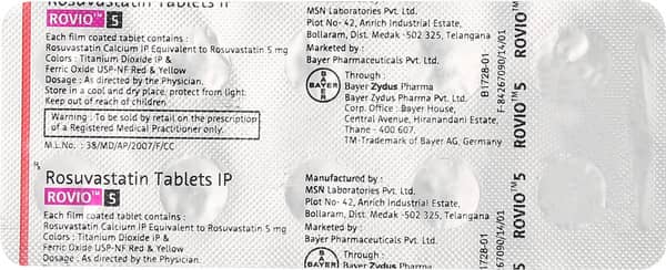Rovio 5mg Strip Of 10 Tablets