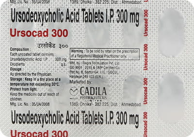 Ursocad 300mg Strip Of 10 Tablets