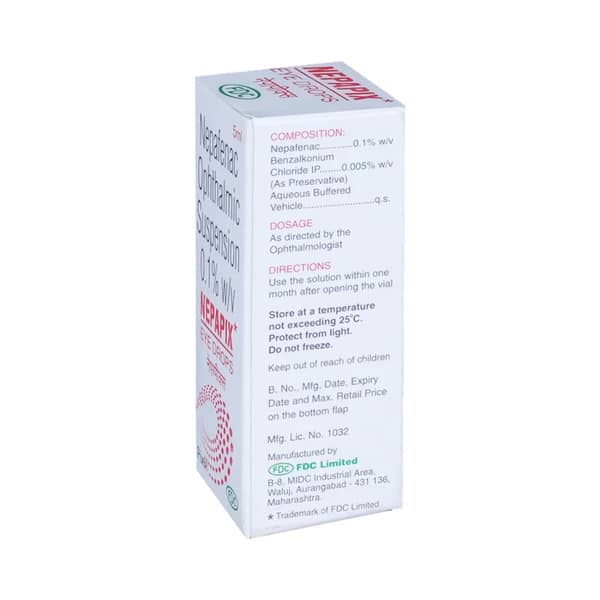 Nepapix 0.1% Bottle Of 5Ml Eye Drops