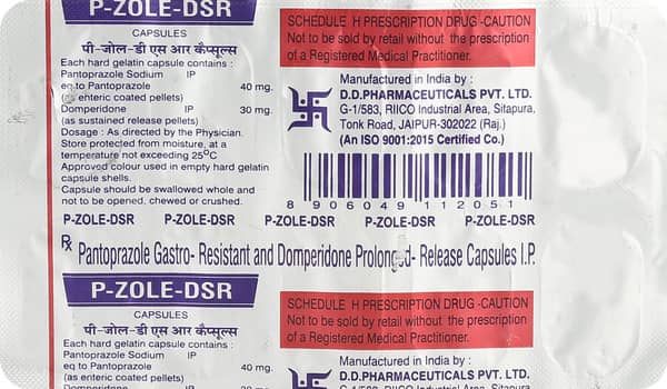 Pzole Dsr Strip Of 10 Capsules
