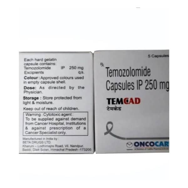 Temcad 250Mg Strip Of 5 Capsules