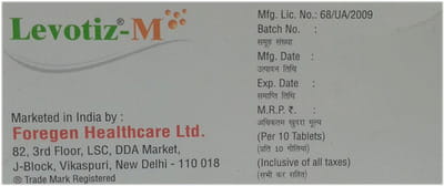 Levotiz M Strip Of 10 Tablets