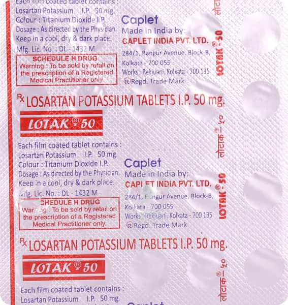 Lotak 50mg Strip Of 20 Tablets