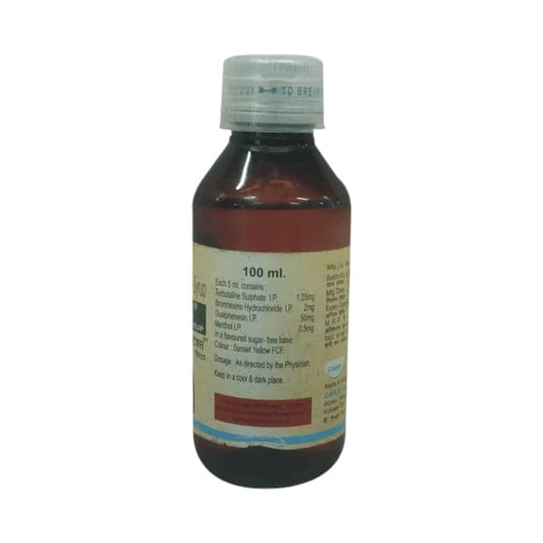Ventex Sugar Free Bottle Of 100Ml Syrup