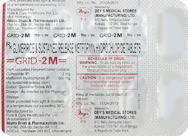 Grid 2Mg Strip Of 10 Tablets