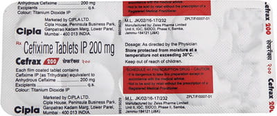 Cefrax 200mg Strip Of 10 Tablets