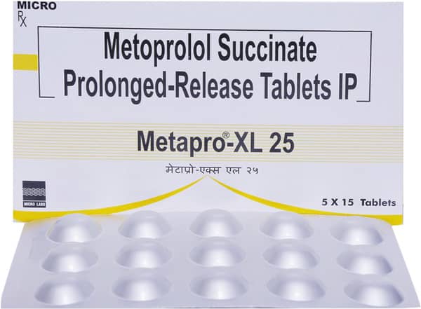 Metoprolong Xl 25Mg Strip Of 10 Tablets