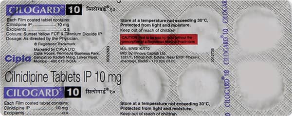 Cilogard 10mg Strip Of 10 Tablets