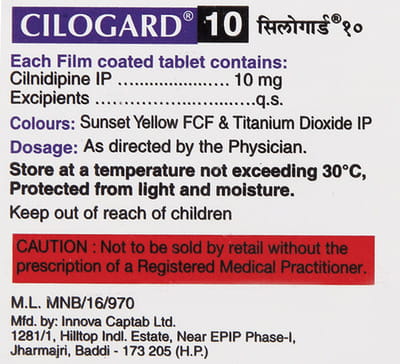 Cilogard 10mg Strip Of 10 Tablets