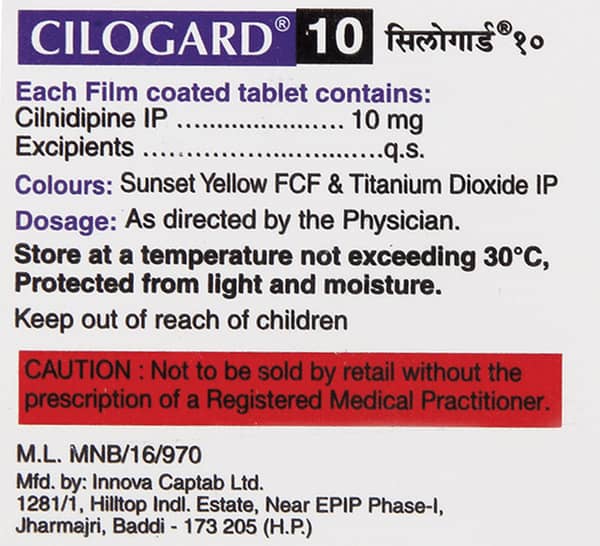 Cilogard 10mg Strip Of 10 Tablets