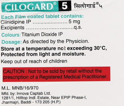 Cilogard 5mg Strip Of 10 Tablets