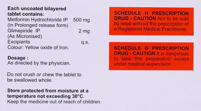 Glimser 2mg Strip Of 15 Tablets